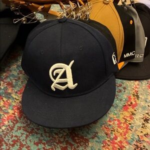 Navy Blue Baseball Cap with White Logo